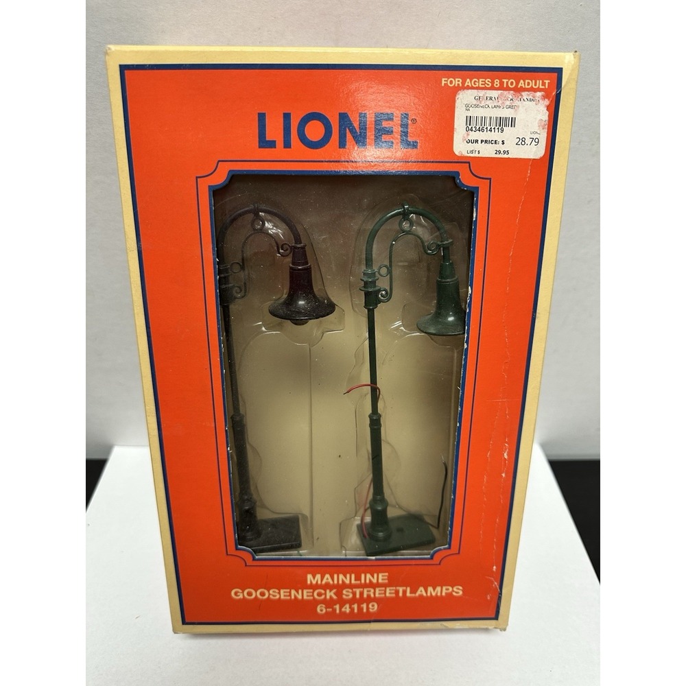 Lionel 6-14119 O Scale Die-Cast Mainline Gooseneck Street Lamps